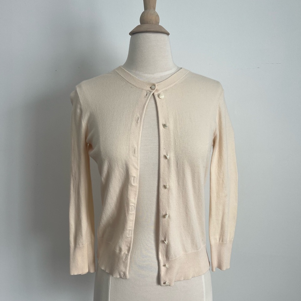 J. Crew Women's Cream Cardigan Sweater size XS